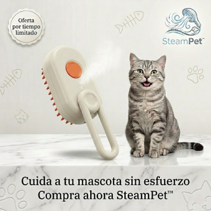 SteamPet™ Cepillo de Vapor Para Mascotas [Remove pelos y limpia con facilidad]