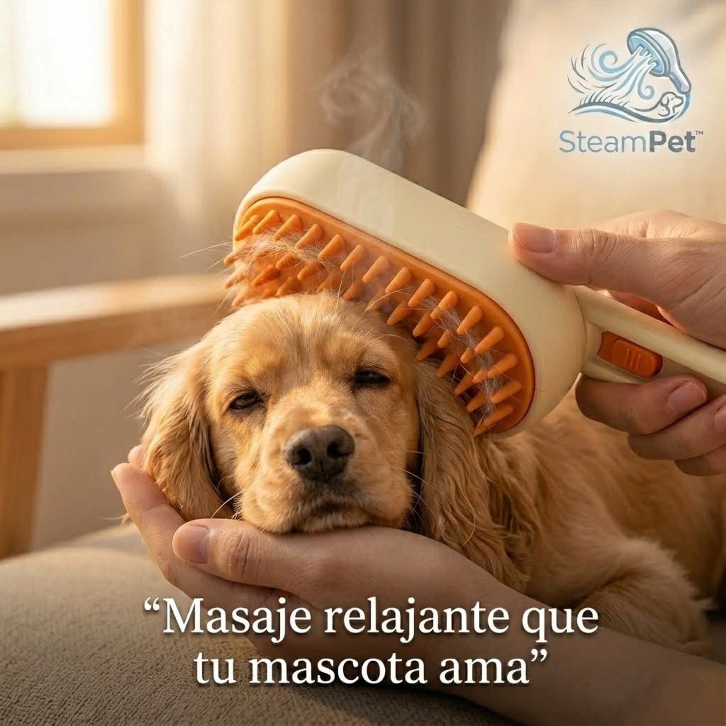 SteamPet™ Cepillo de Vapor Para Mascotas [Remove pelos y limpia con facilidad]