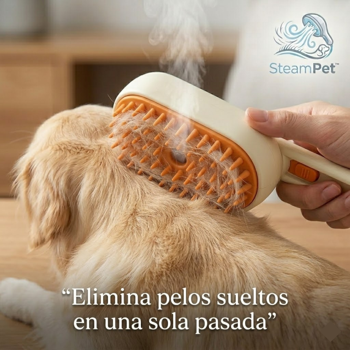 SteamPet™ Cepillo de Vapor Para Mascotas [Remove pelos y limpia con facilidad]
