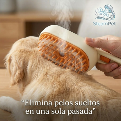 SteamPet™ Cepillo de Vapor Para Mascotas [Remove pelos y limpia con facilidad]