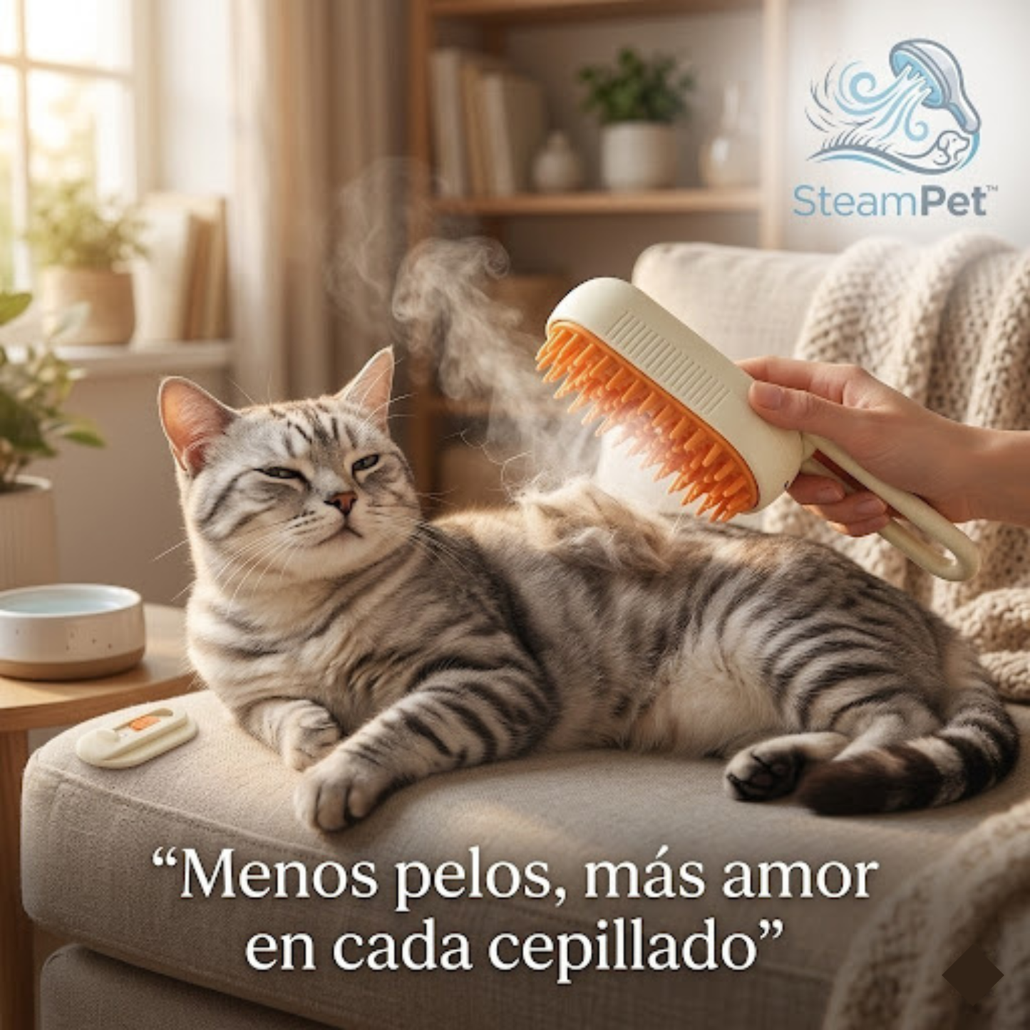 SteamPet™ Cepillo de Vapor Para Mascotas [Remove pelos y limpia con facilidad]